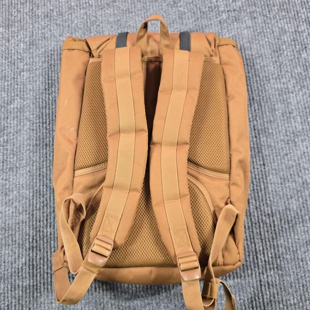 Herschel Backpack Brown Canvas Little America Bag Laptop Compartment Adjustable